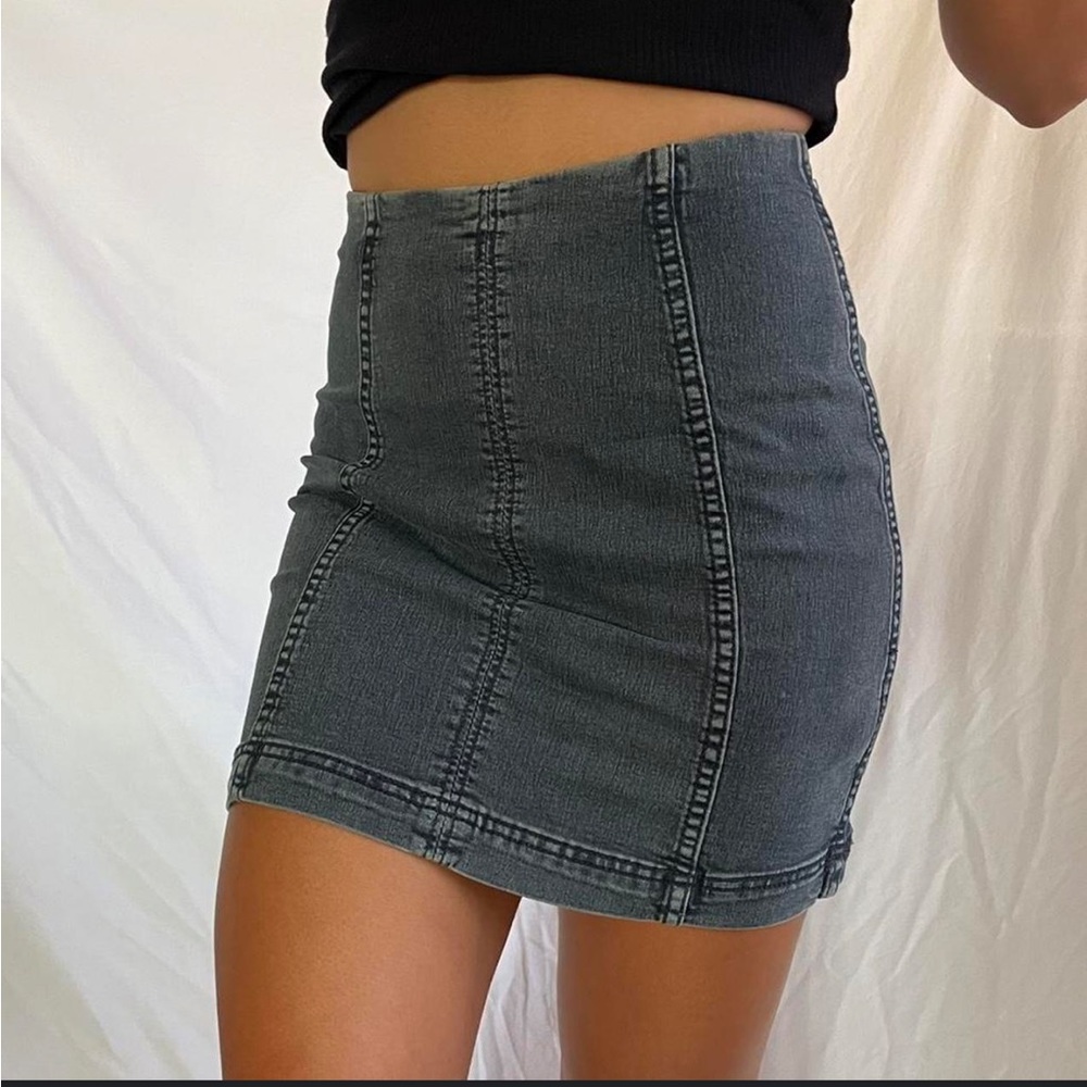 Free People Denim Mini Skirt size 0